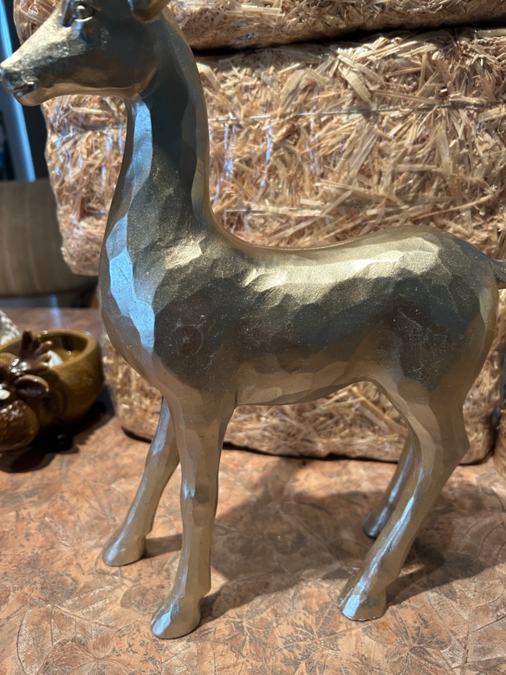 Hobby Lobby Grand Buck Statue in A Beautiful Gold Textured Tone - Picture 4 of 9